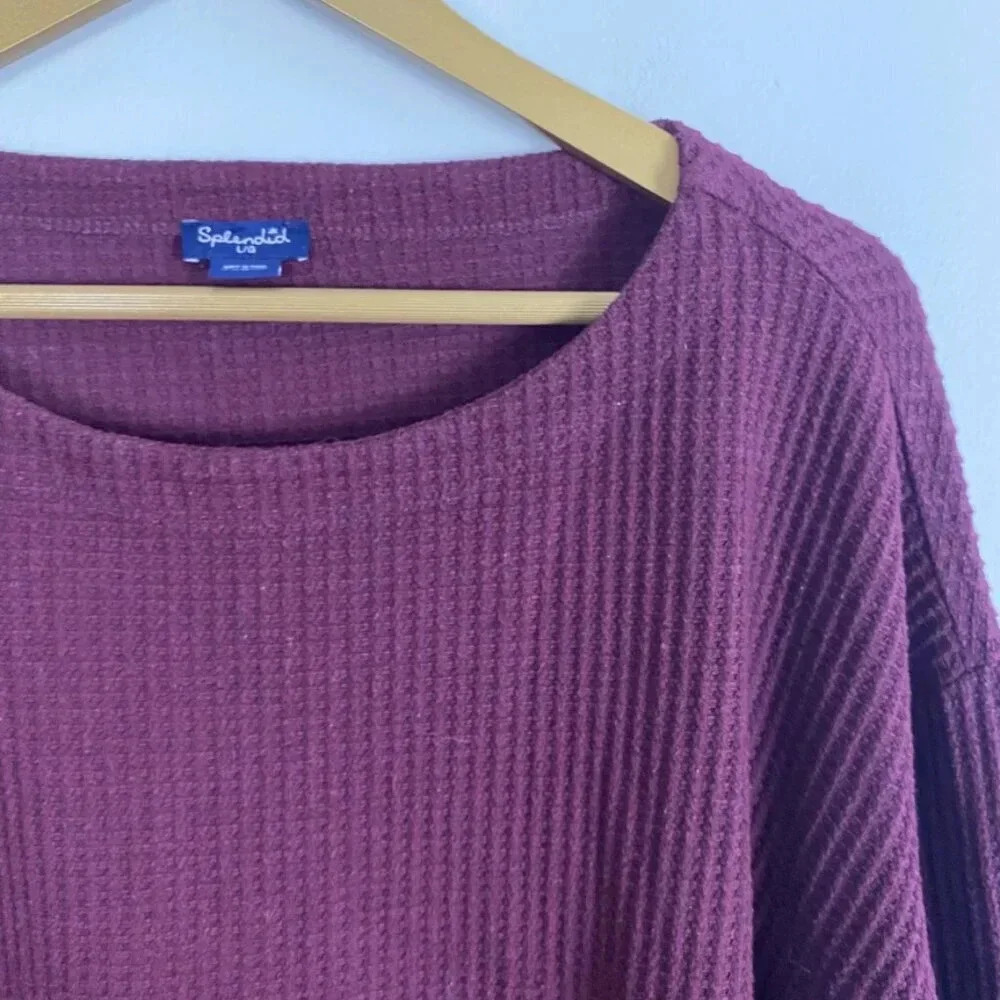 Splendid Waffle Knit Boxy Top - Picture 5 of 9